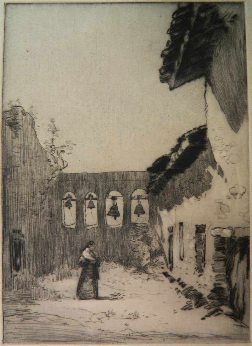 John Wesley Cotton etching and drypoint (1 of 4)