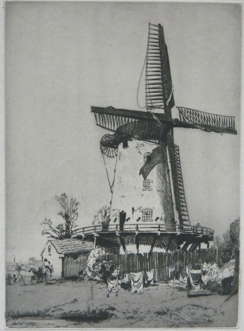 A. Hugh Fisher etching (1 of 4)