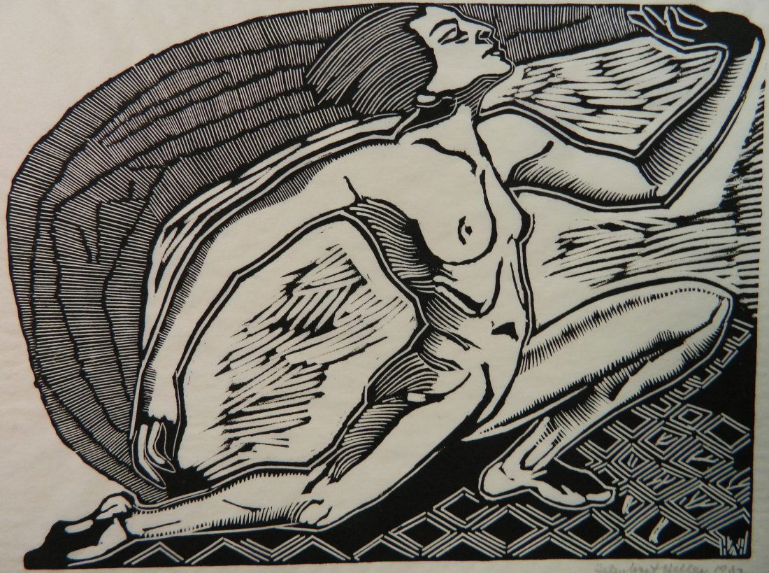 Helen West Heller woodcut (1 of 4)