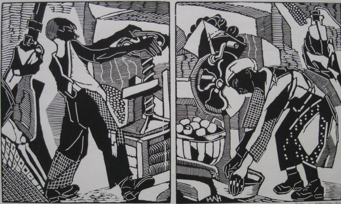 Helen West Heller woodcut (1 of 4)