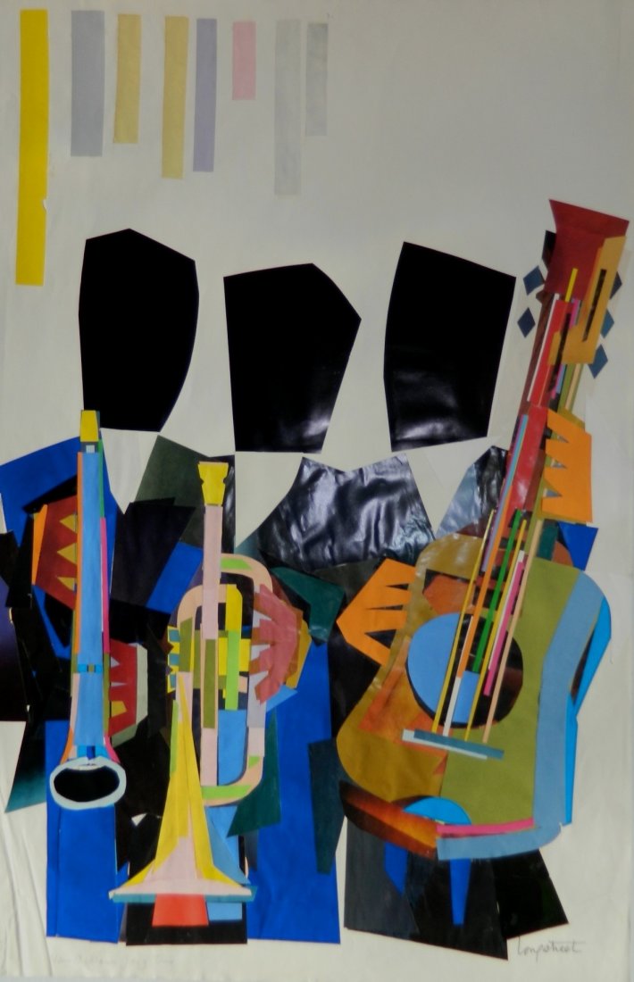 Stephen Longstreet mixed media collage (1 of 4)