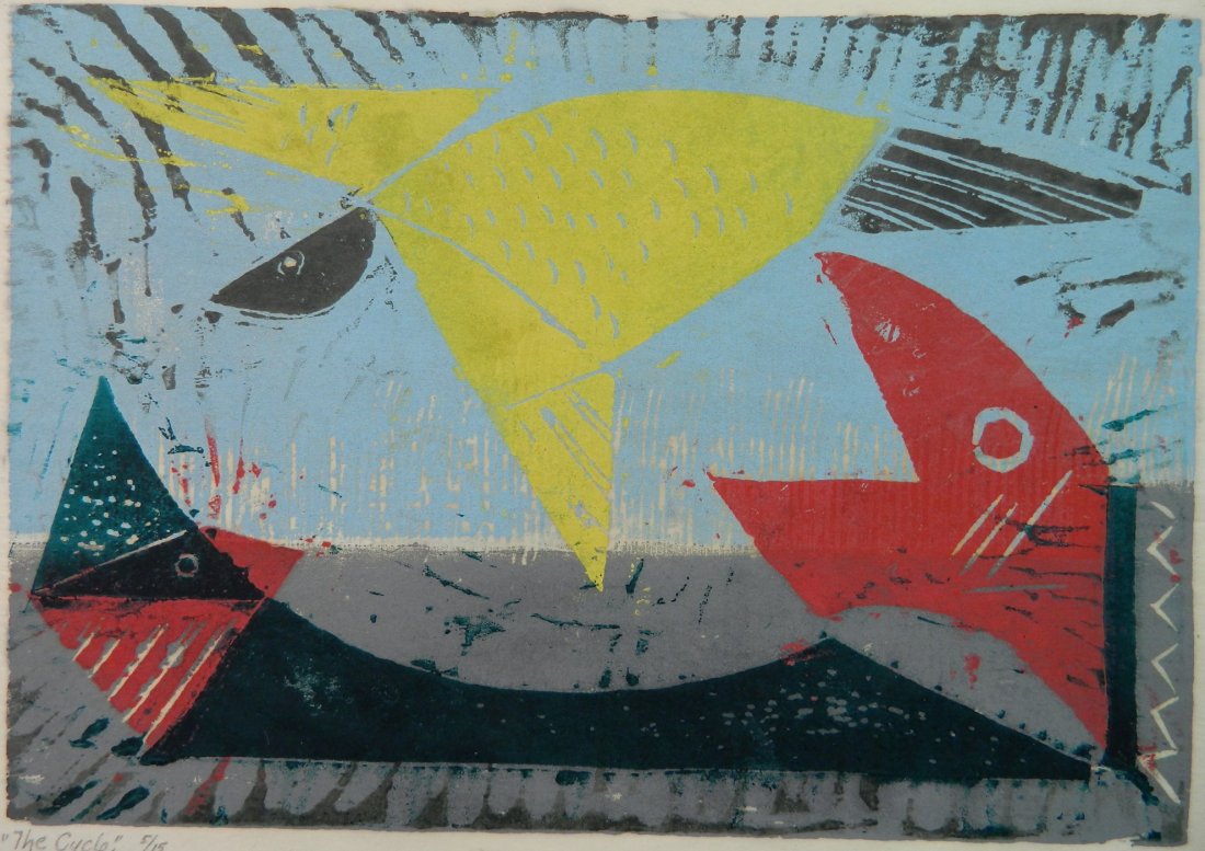 Josef Zenk woodcut (1 of 4)