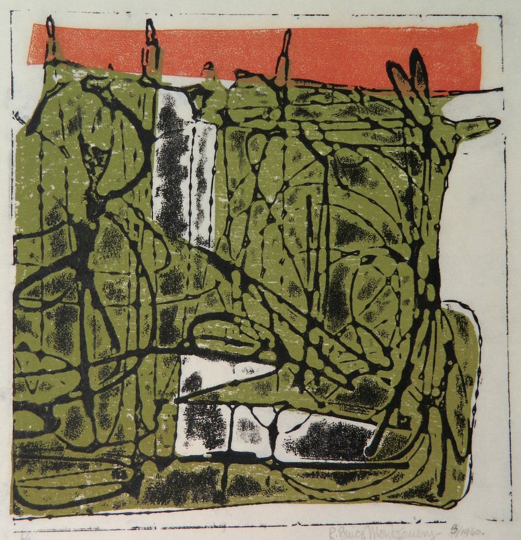 R. Bruce Montgomery woodcut (1 of 4)