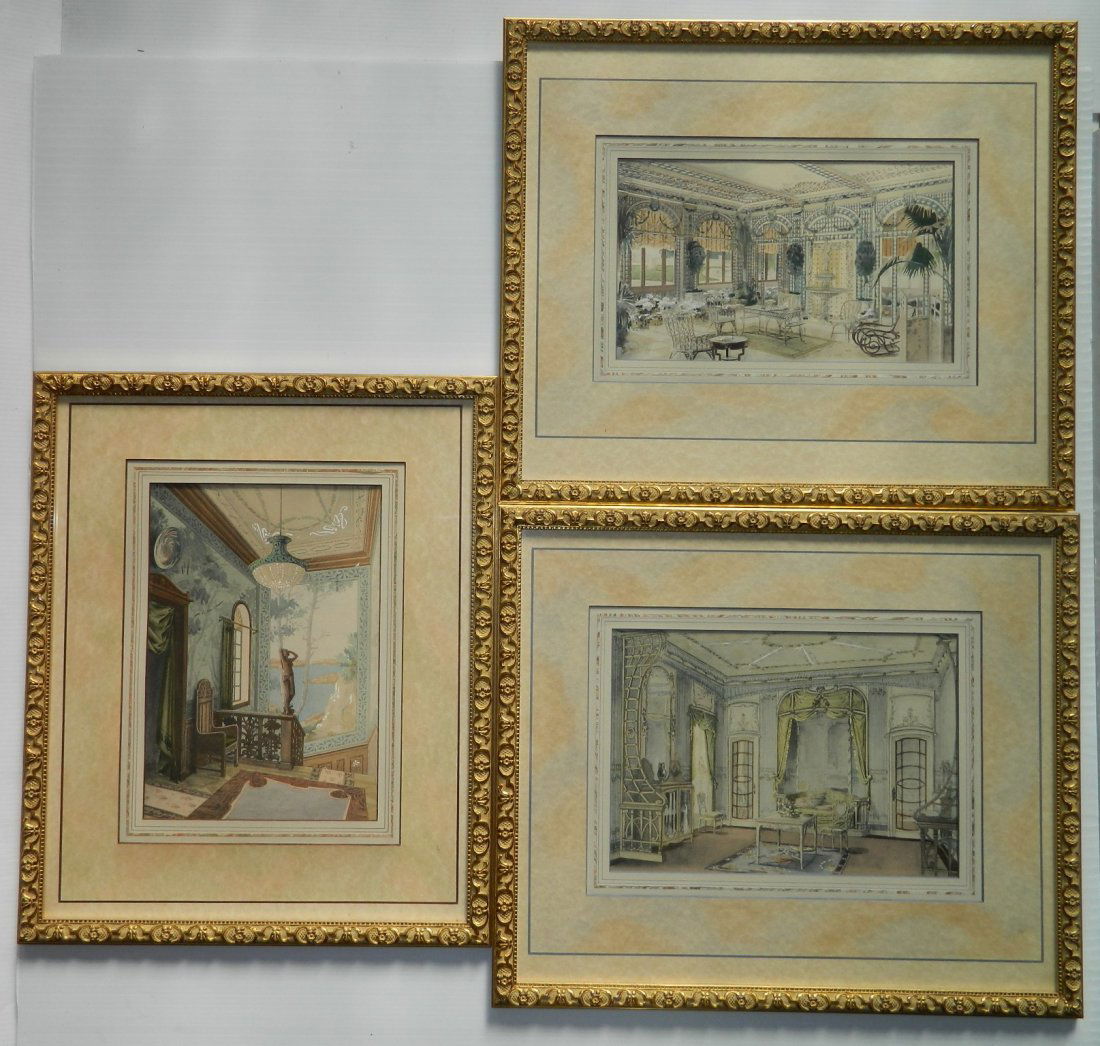 20th c. American School 3 gouache (1 of 4)