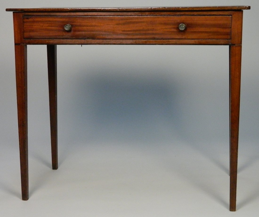 19th c. English Mahogany Side Table (1 of 4)