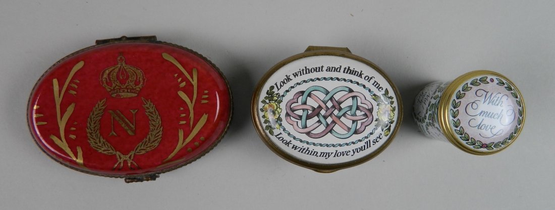3 Miniature enamel boxes (1 of 7)