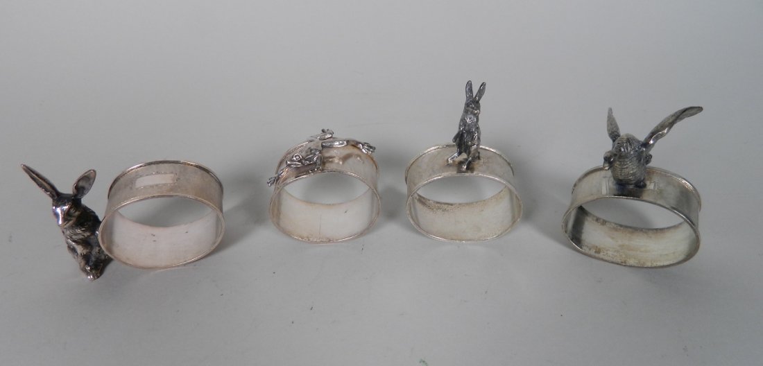 Lot of Victorian silver plate napkin rings (1 of 10)