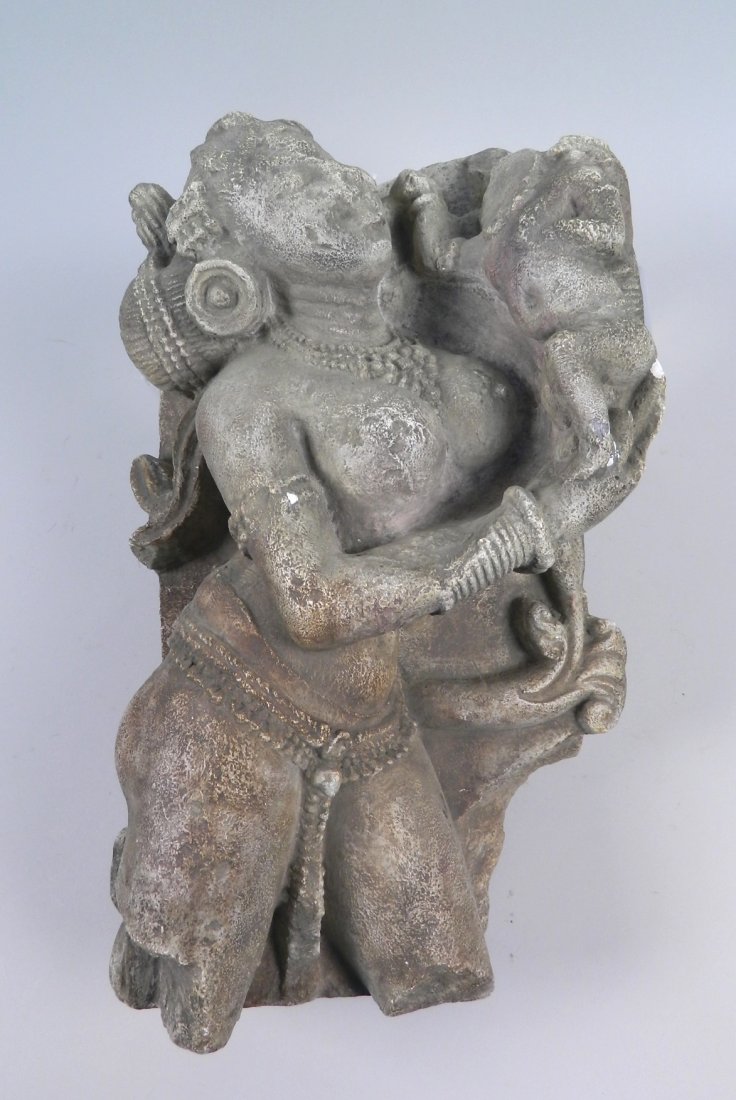 Plaster cast of Yakshi and Child: Plaster cast of Yakshi and Child, Louvre reproduction. 17''h