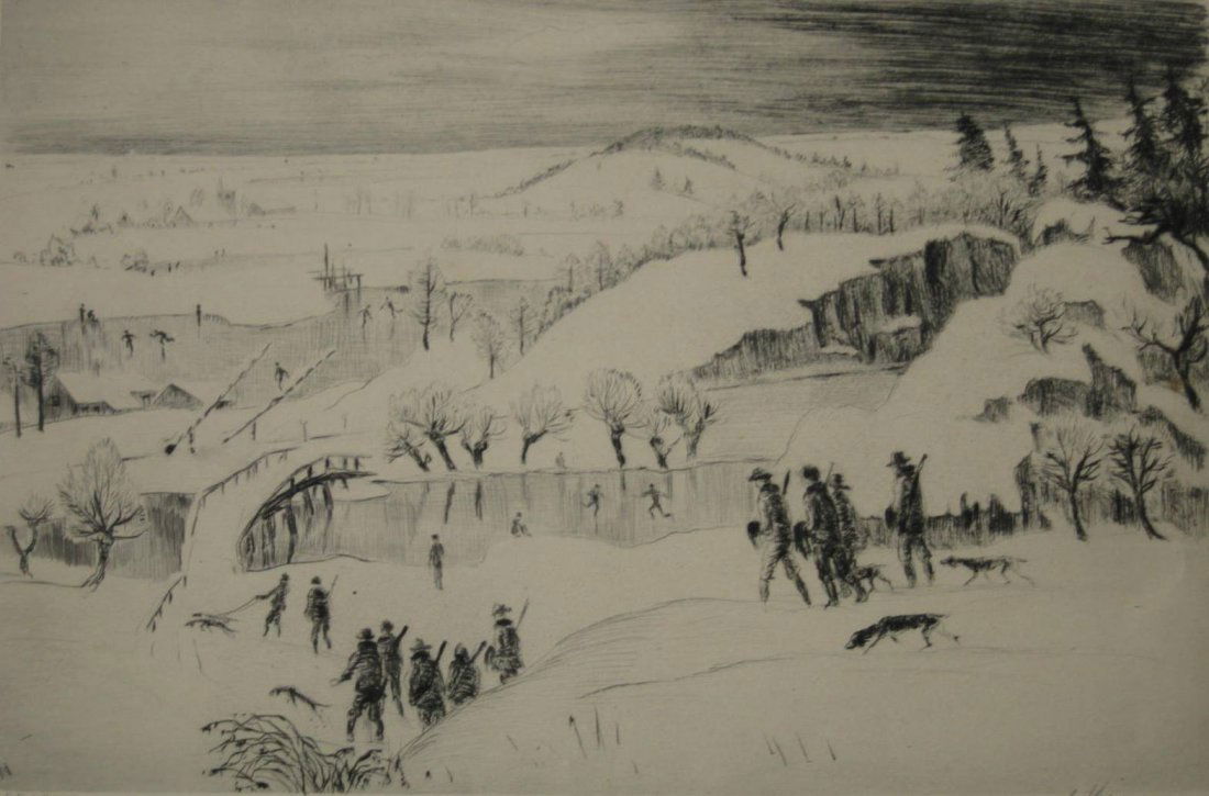 Walther Klemm etching & drypoint (1 of 4)