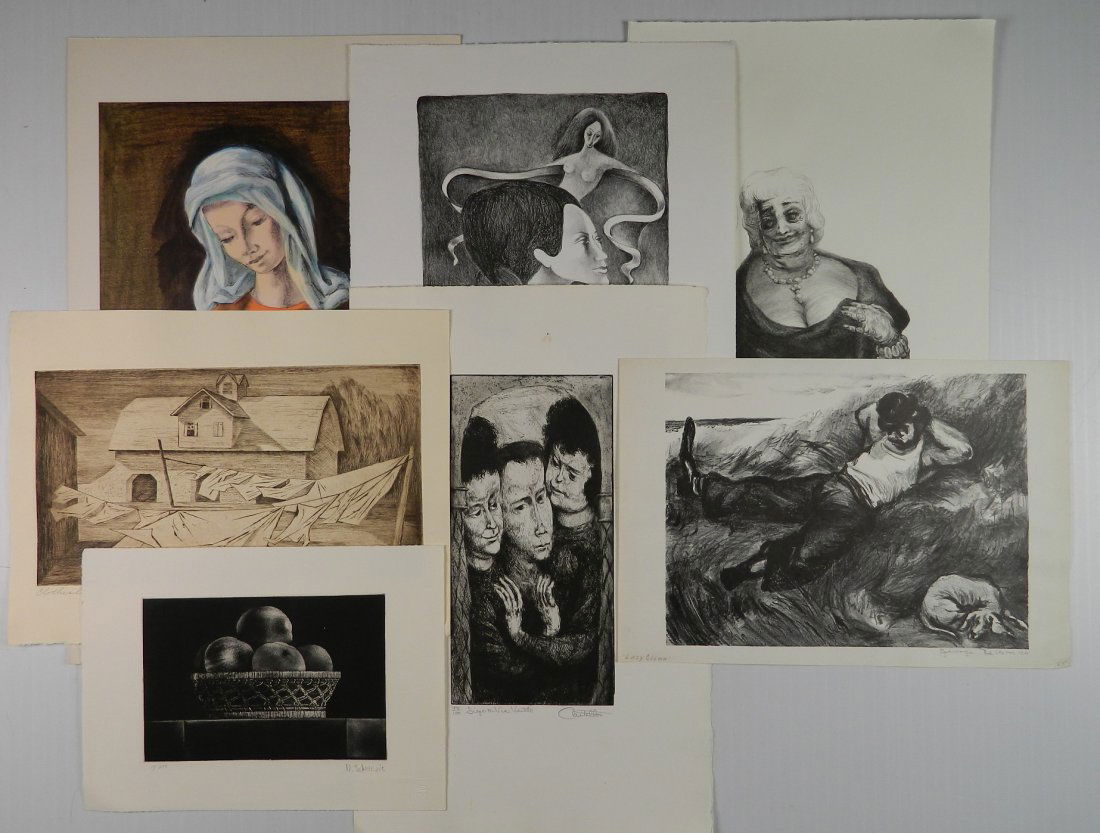 7 American lithographs (1 of 8)