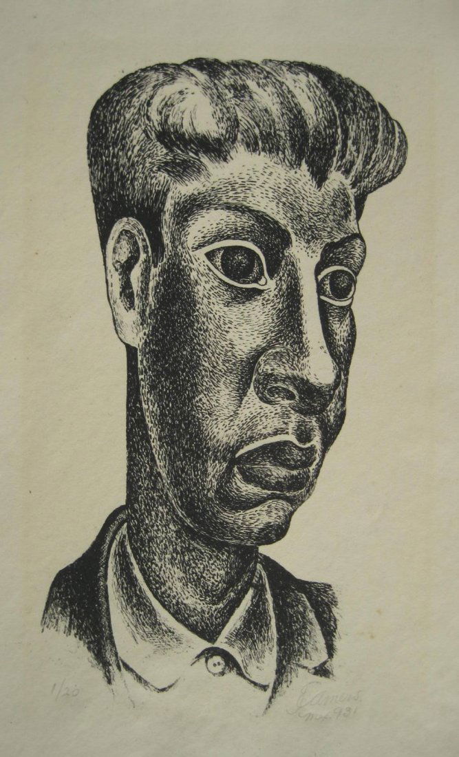 Emile Amero etching (1 of 4)