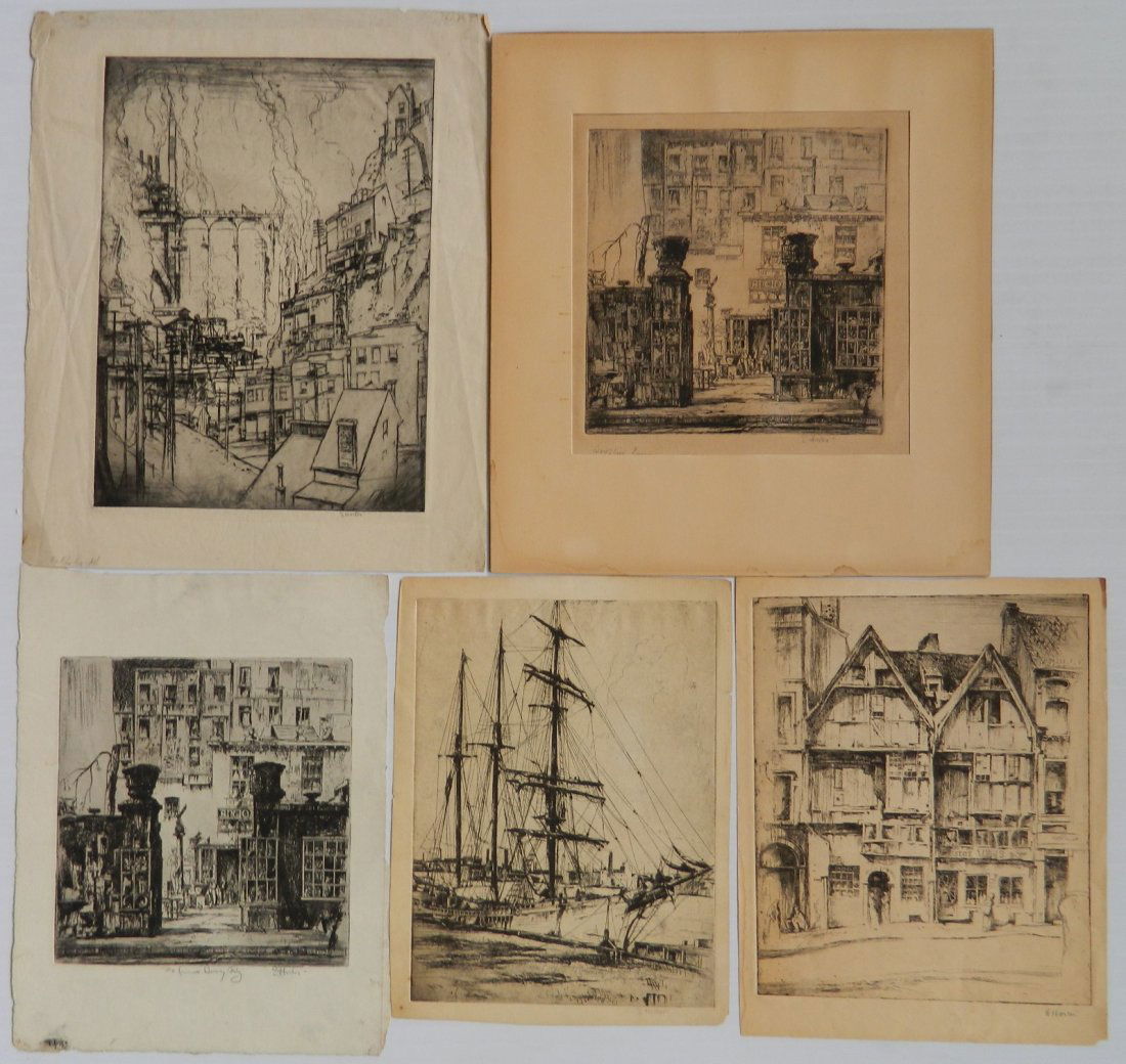 Earl Horter 5 etchings (1 of 10)