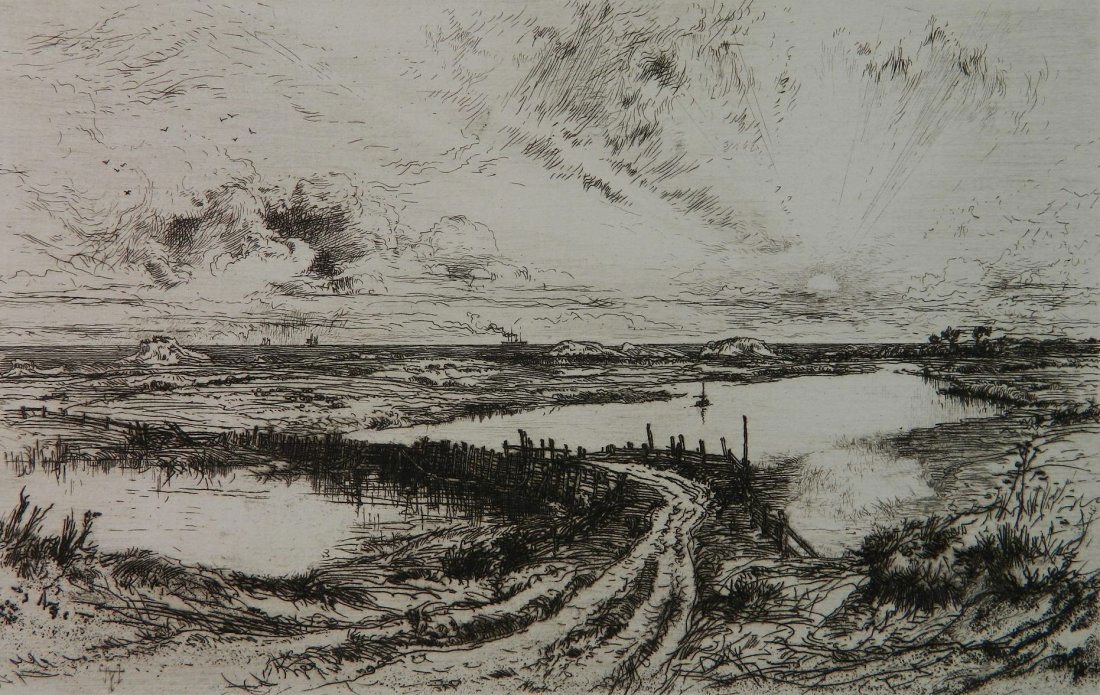 Thomas Moran etching (1 of 3)