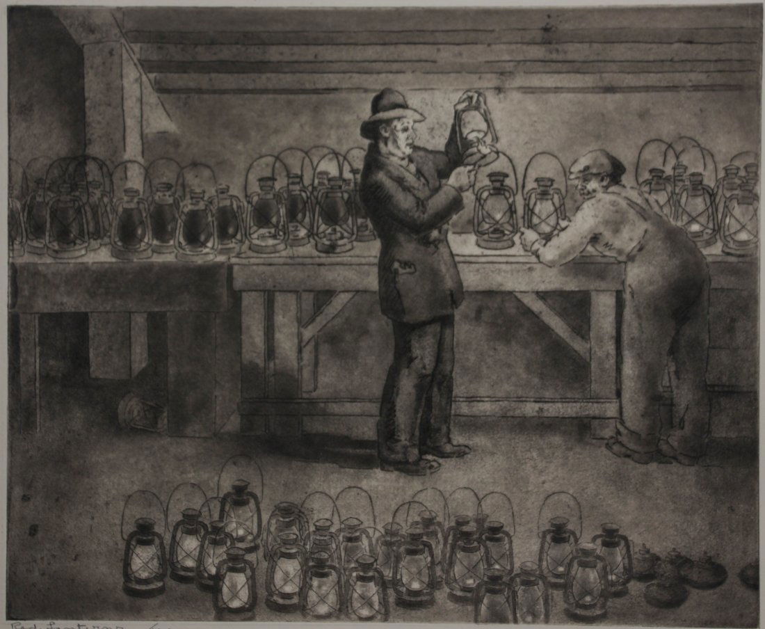 Hubert Morley etching and aquatint (1 of 4)