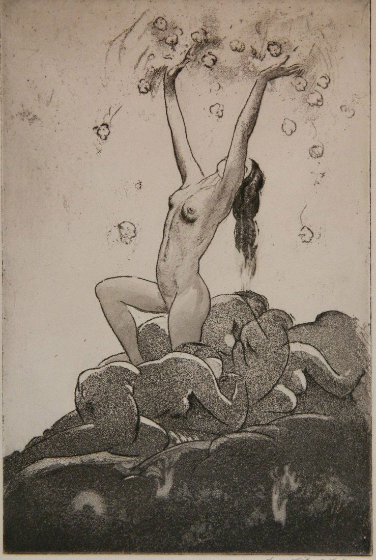 Frank Nankivell etching and aquatint (1 of 3)