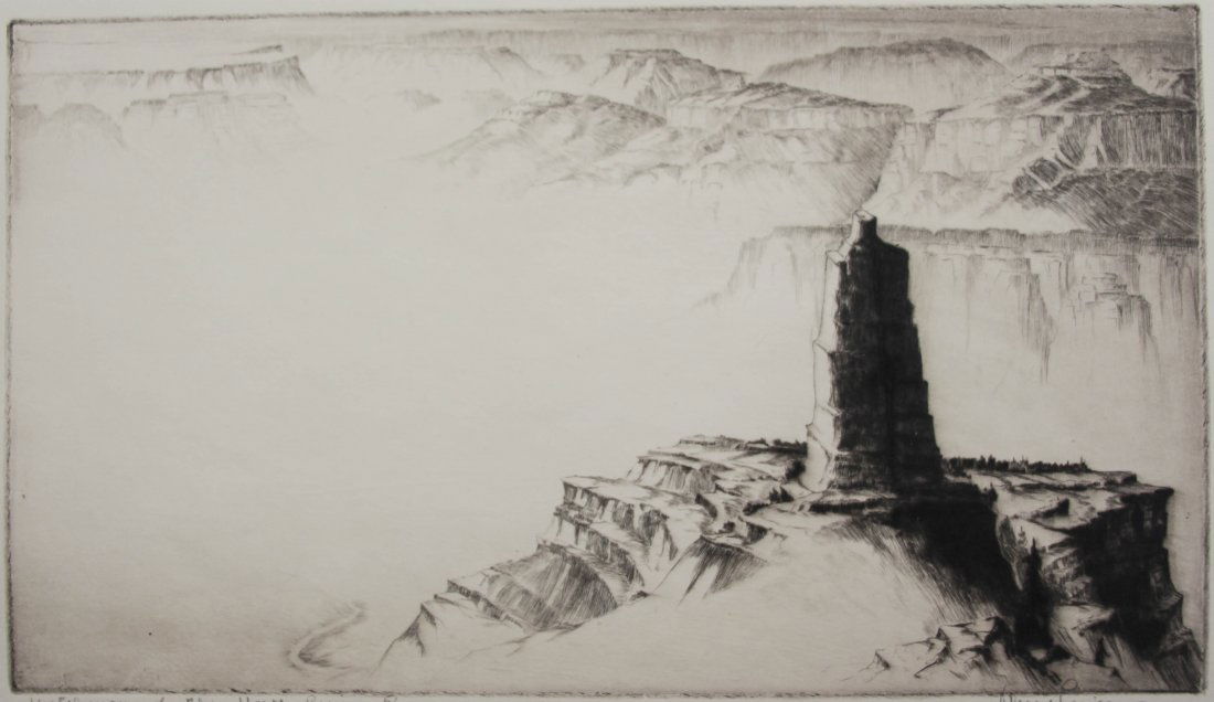 Gerry Peirce etching and drypoint (1 of 4)