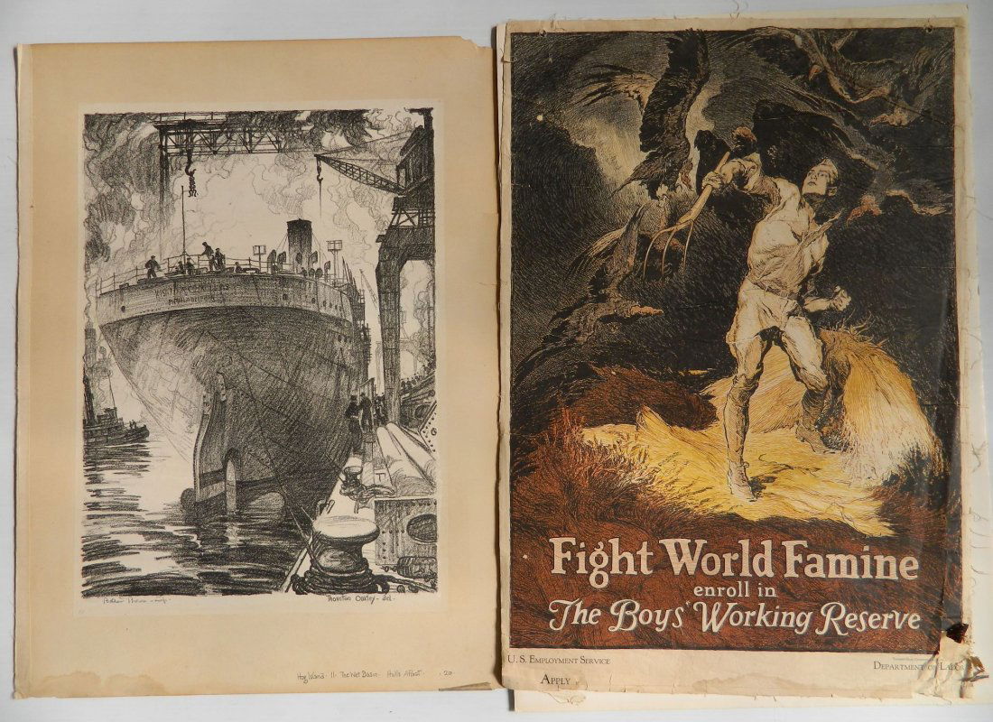 WWI Poster and Bolton Brown lithograph (1 of 9)