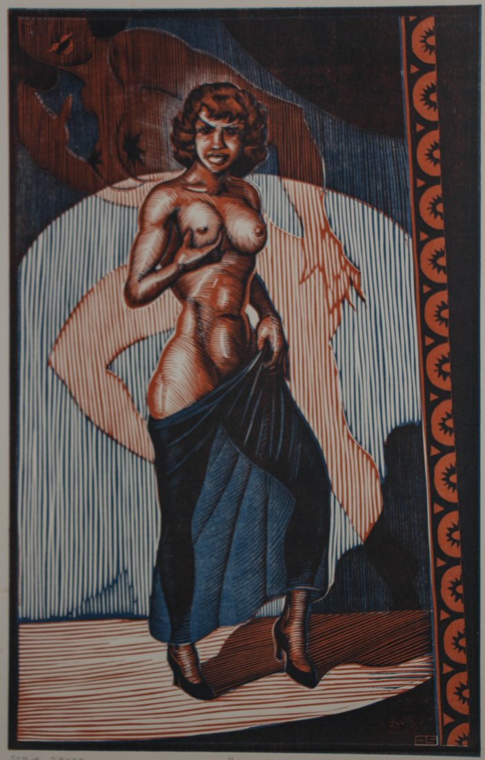 Channing S. Smith woodblock (1 of 4)