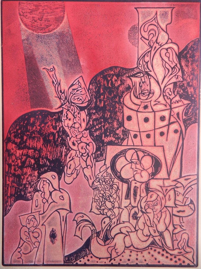 Martin Barooshian etching (1 of 6)