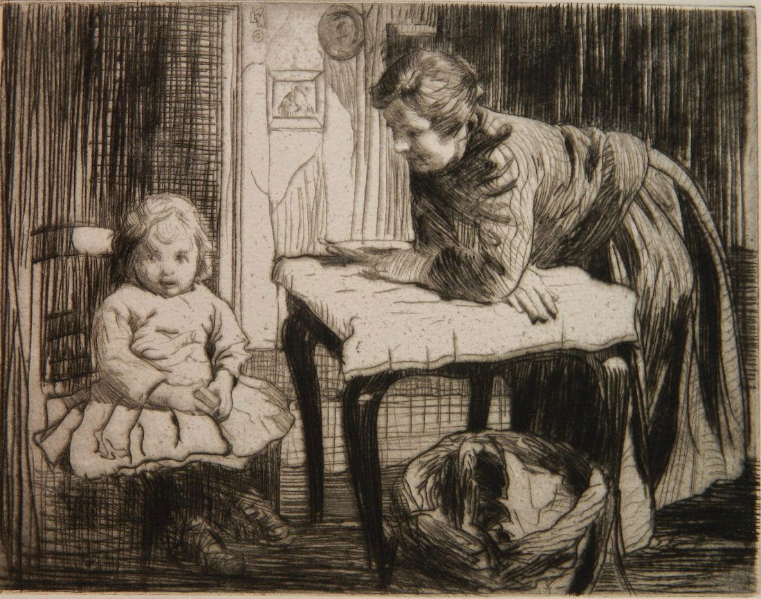 William Lee Hankey drypoint (1 of 4)