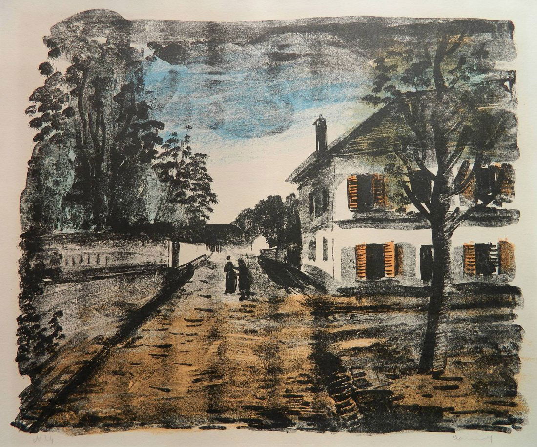 Maurice De Vlaminck lithograph in colors (1 of 4)