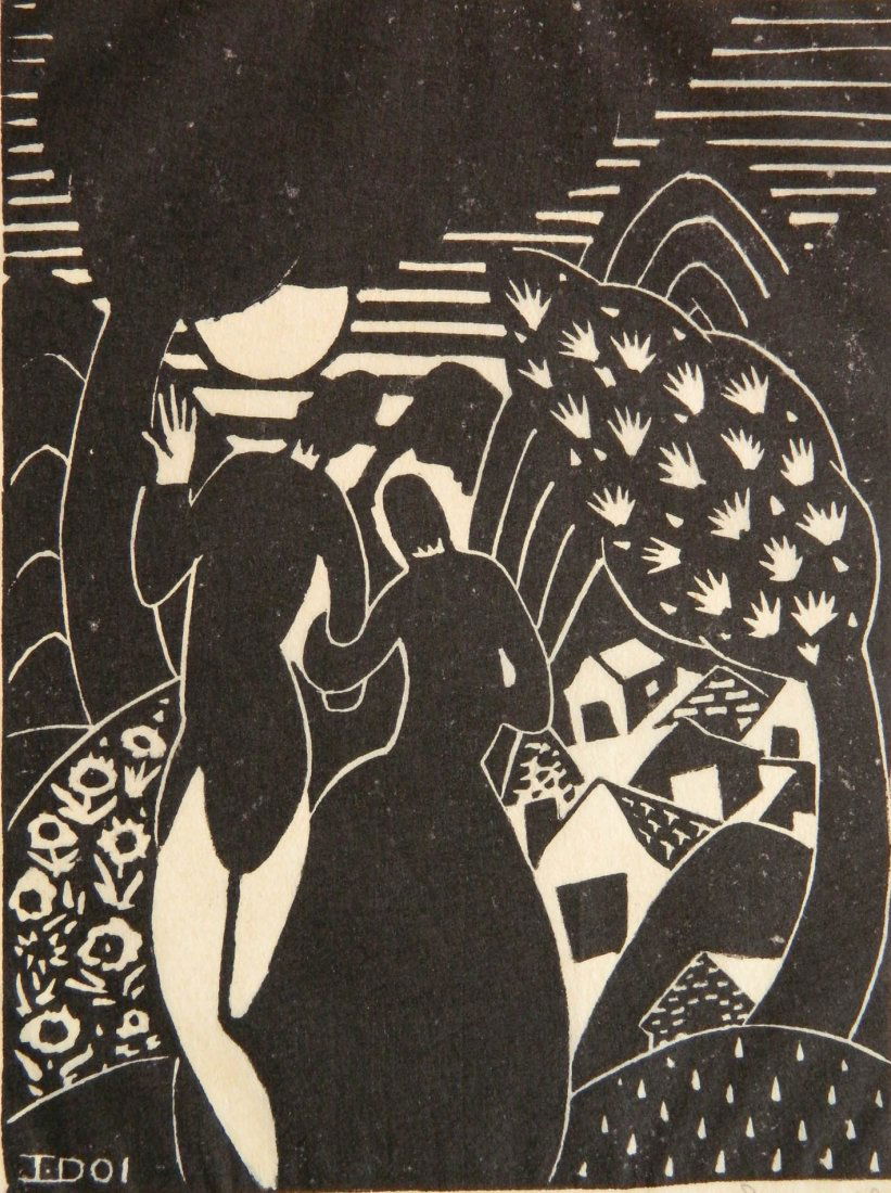 Isami Doi linocut (1 of 4)