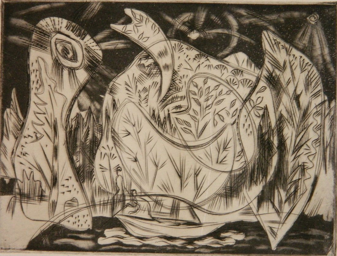 Werner Drewes engraving and aquatint (1 of 4)