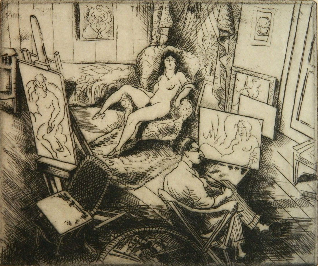 Emil Ganso etching and drypoint (1 of 4)