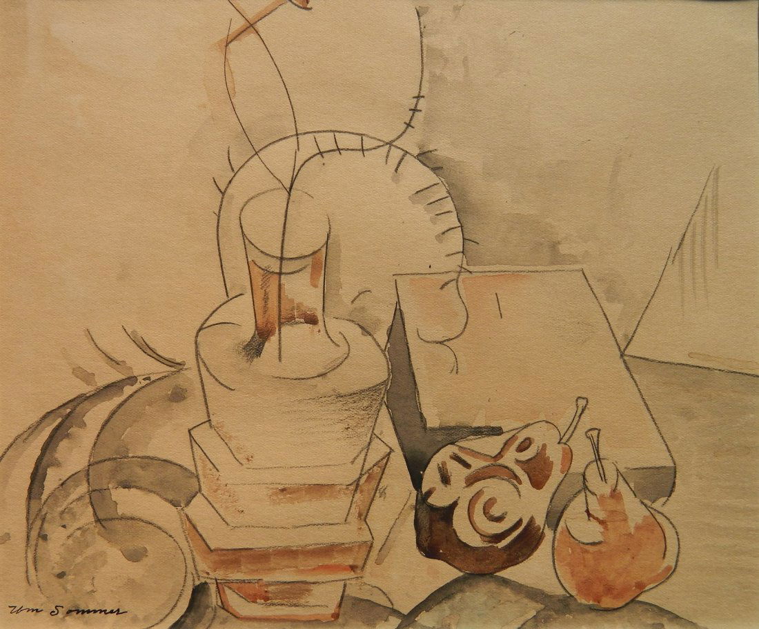 William Sommer watercolro and pen and ink (1 of 4)