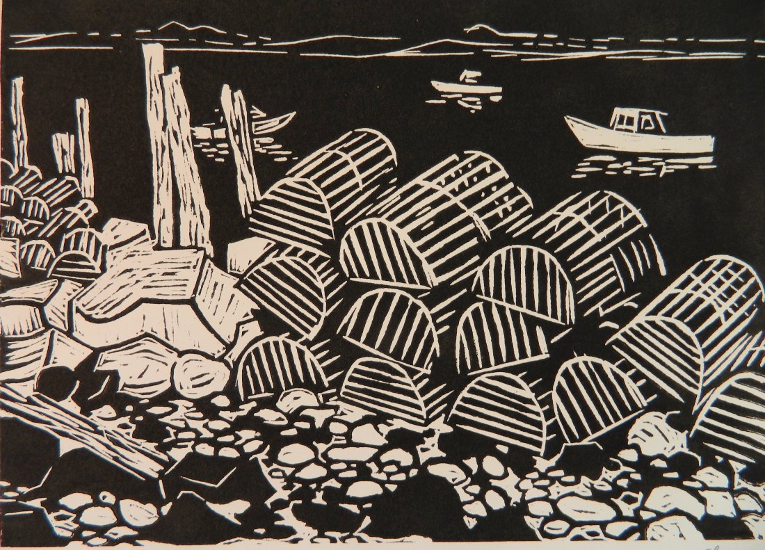Phyllis Sloane linocut (1 of 5)