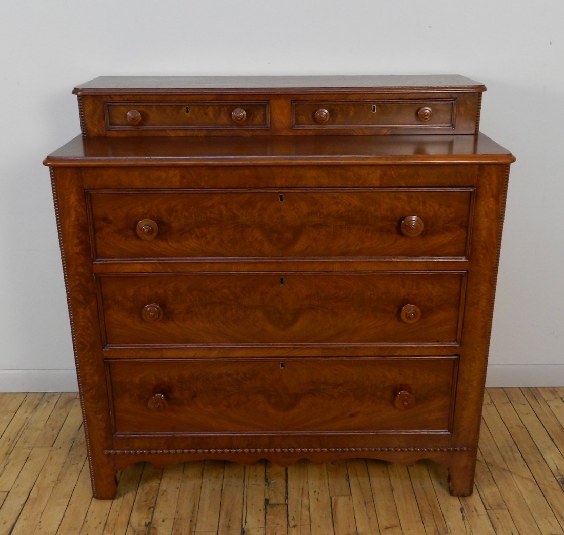 19/20th c. American chest of drawers: 19/20th c. American chest of drawers, 2 glove drawers over 3 drawers. 42 x 41 x 19''