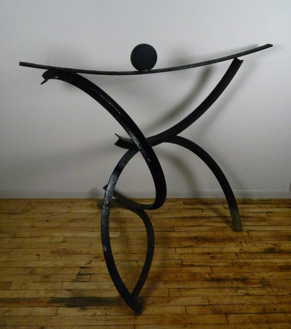 Fred Schmidt wrought iron sculpture: Fred Schmidt (American 1936-2001)- Untitled- wrought iron sculpture. 55''h