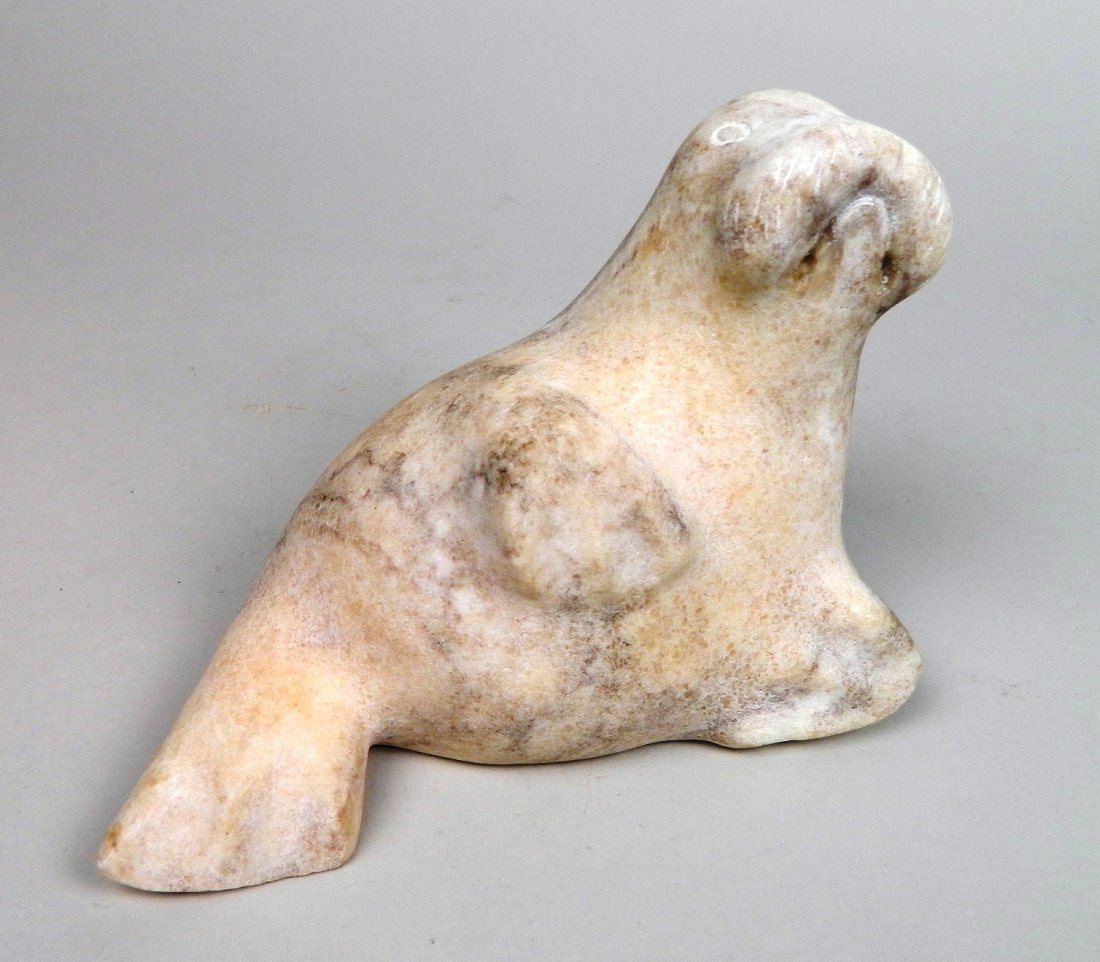 Inuit carved white stone sculpture (1 of 6)