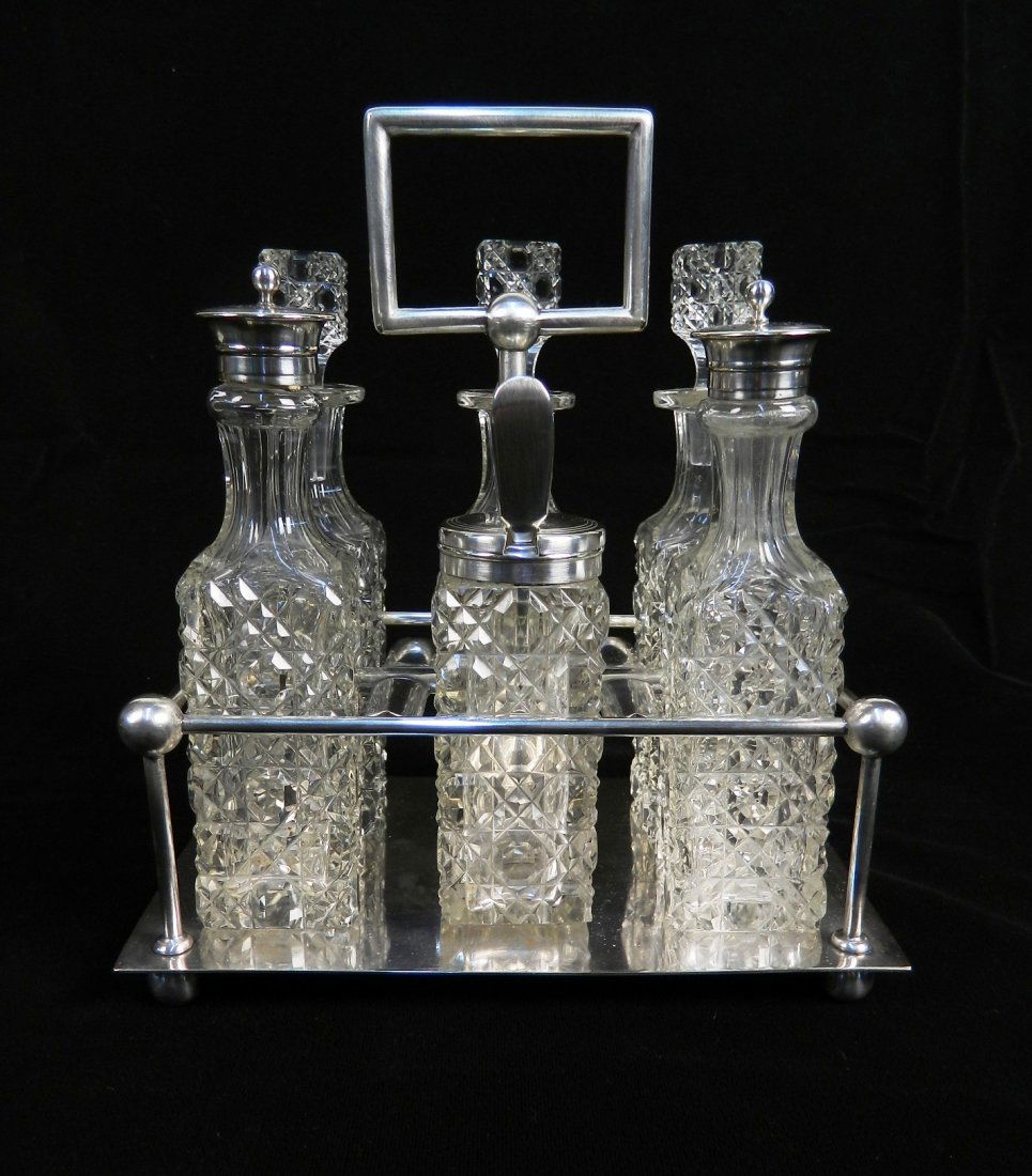 6 Piece silver plated cruet set (1 of 10)