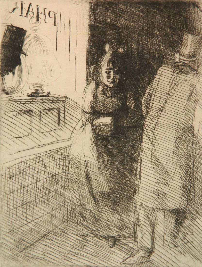 Albert Besnard etching (1 of 4)