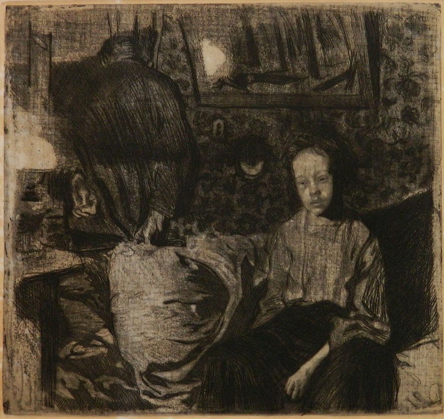 Kathe Kollwitz etching and aquatint (1 of 3)