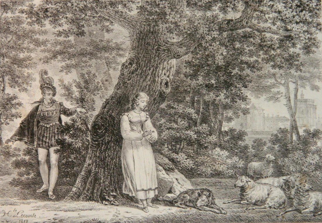 Hippolyte Lecomte lithograph (1 of 3)