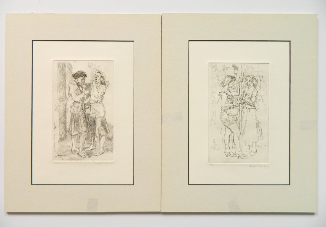 Isabel Bishop- 2 etchings (1 of 9)