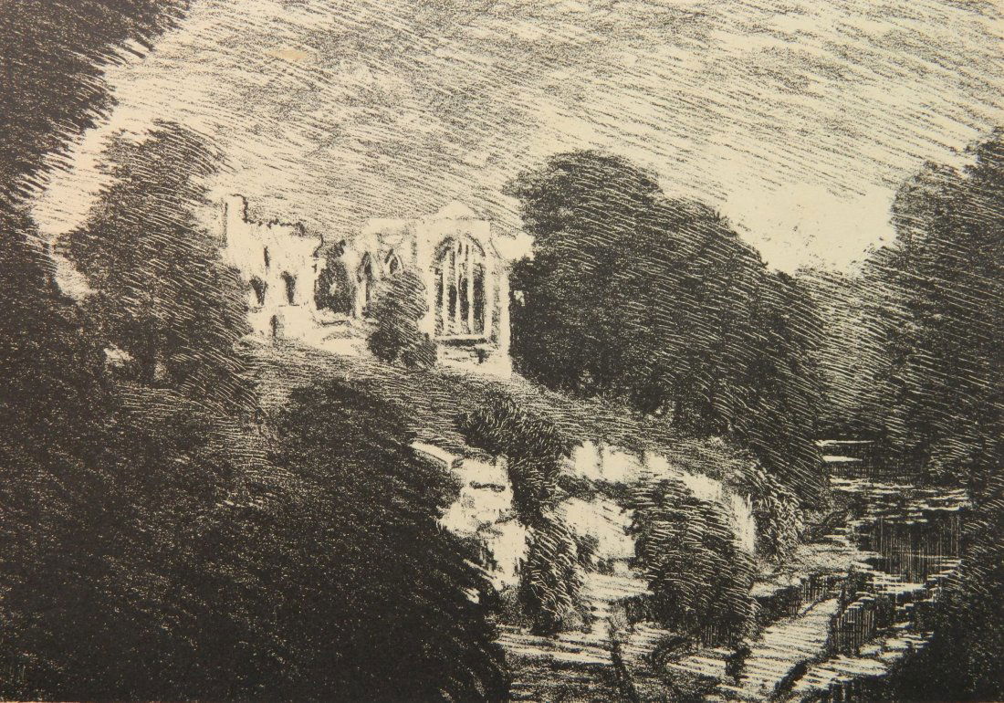 Joseph Pennell lithograph (1 of 3)