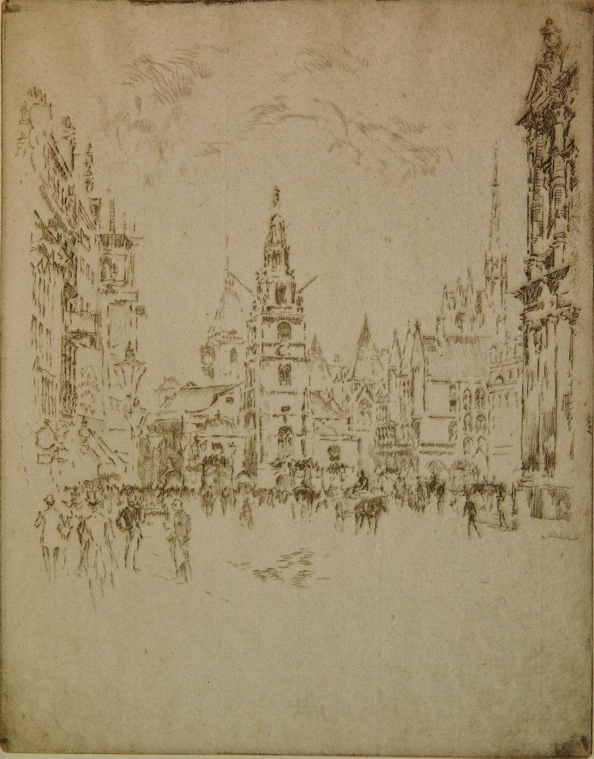 Joseph Pennell etching (1 of 4)