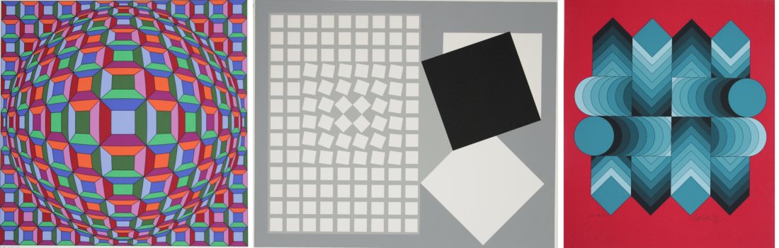 Victor Vasarely 3 silkscreens (1 of 10)