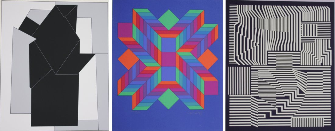 Victor Vasarely 3 silkscreens (1 of 10)
