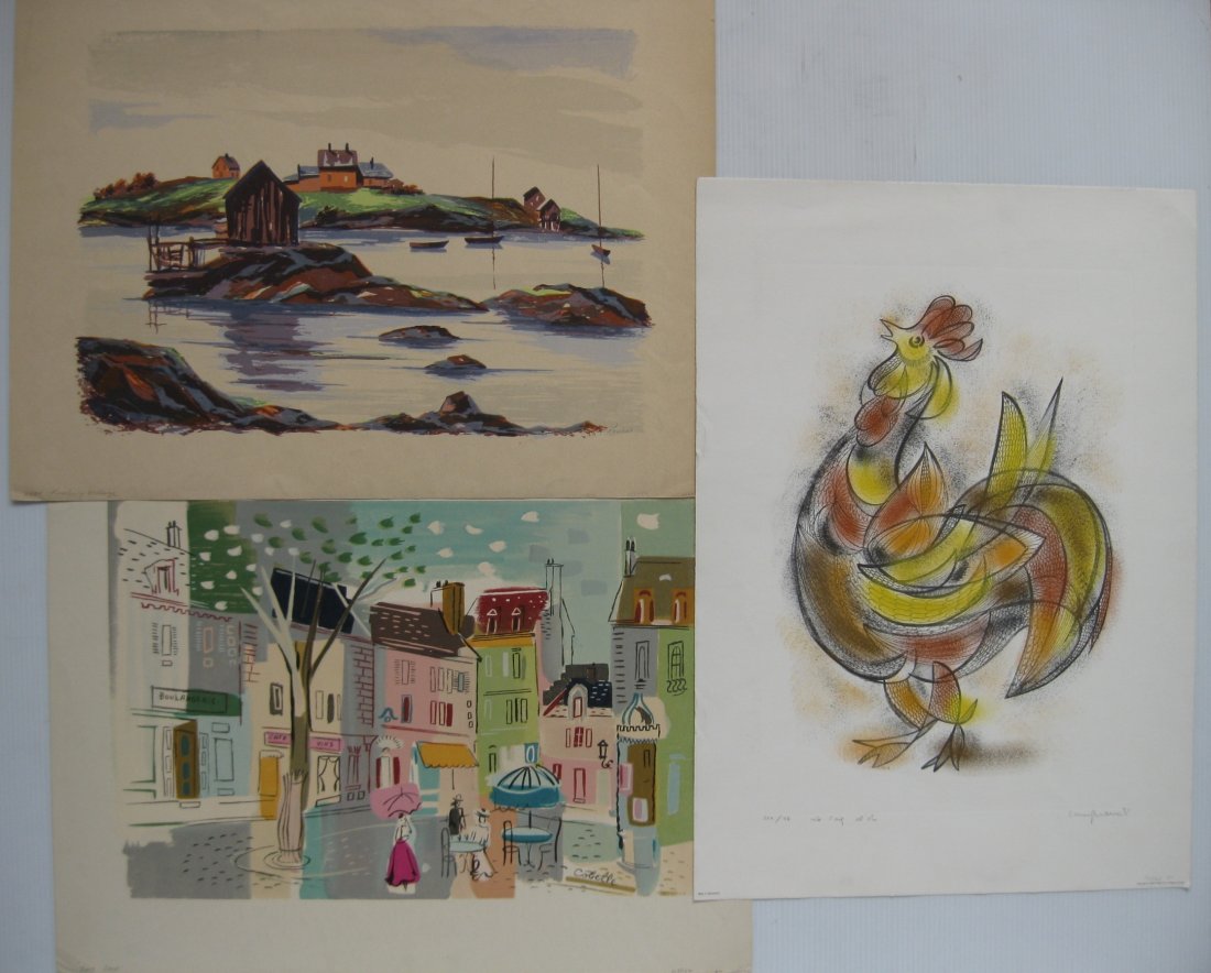 20th c. European and American School 5 prints (1 of 10)