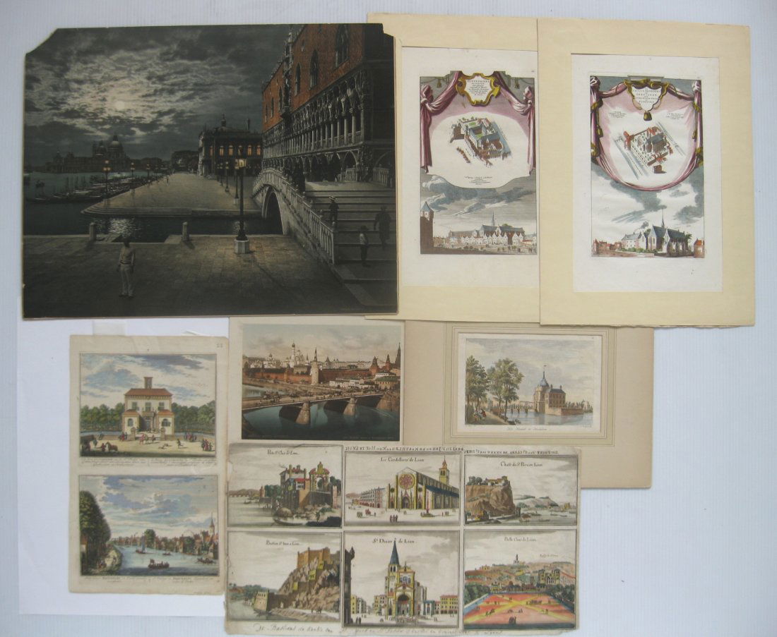European School 11 hand-colored engravings (1 of 7)