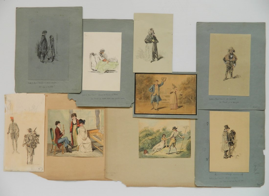 9 Drawings of miscellaneous figures (1 of 10)