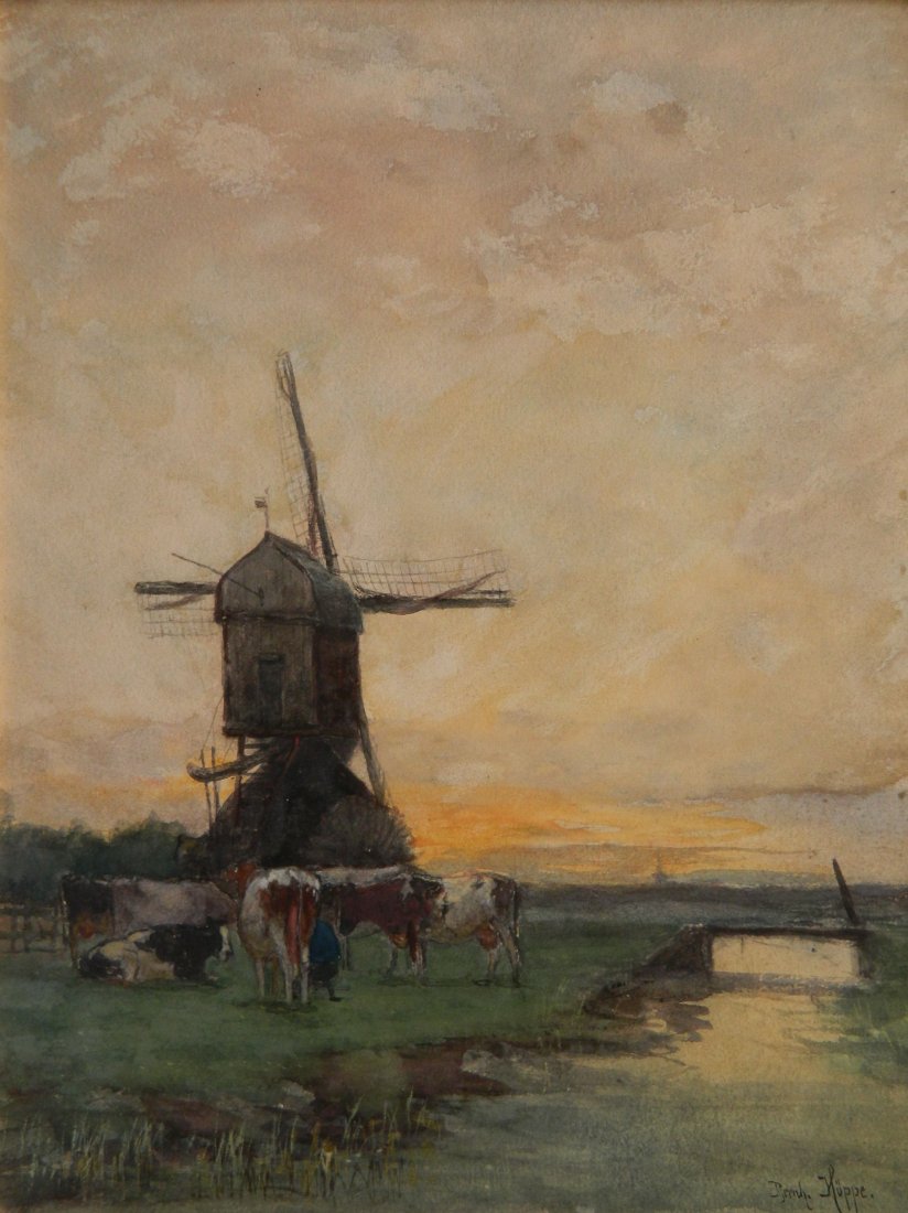 Ferdinand Bernhard Hoppe watercolor (1 of 4)