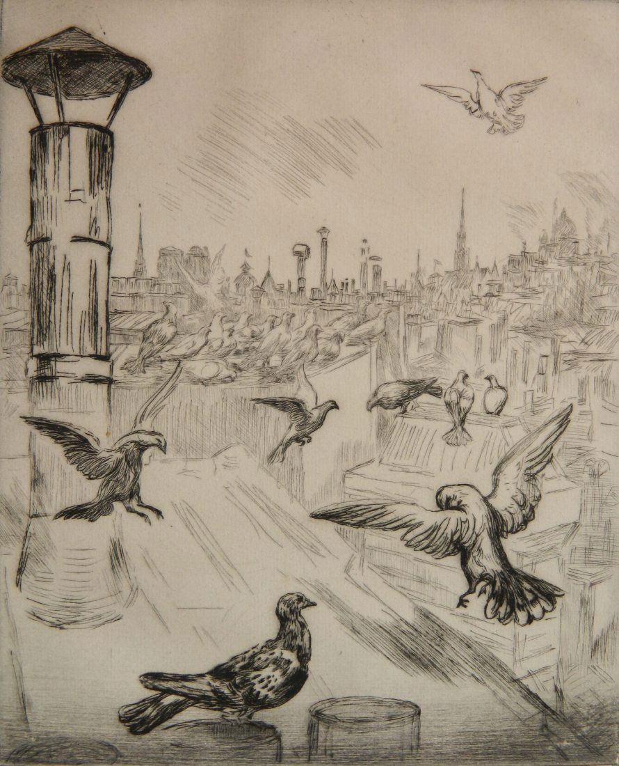 Paul Renouard etching (1 of 4)