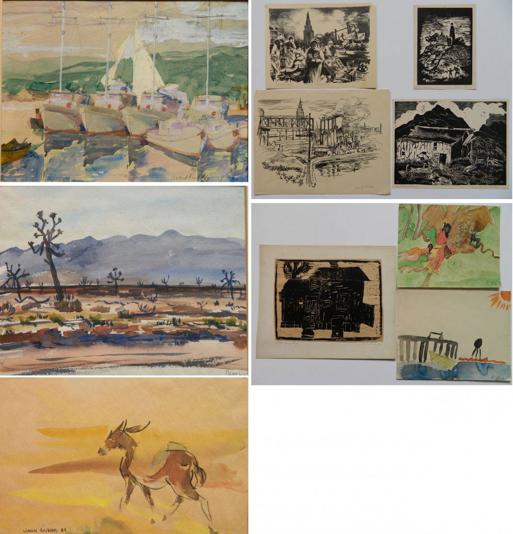 20th c. American School 10 works on paper (1 of 10)