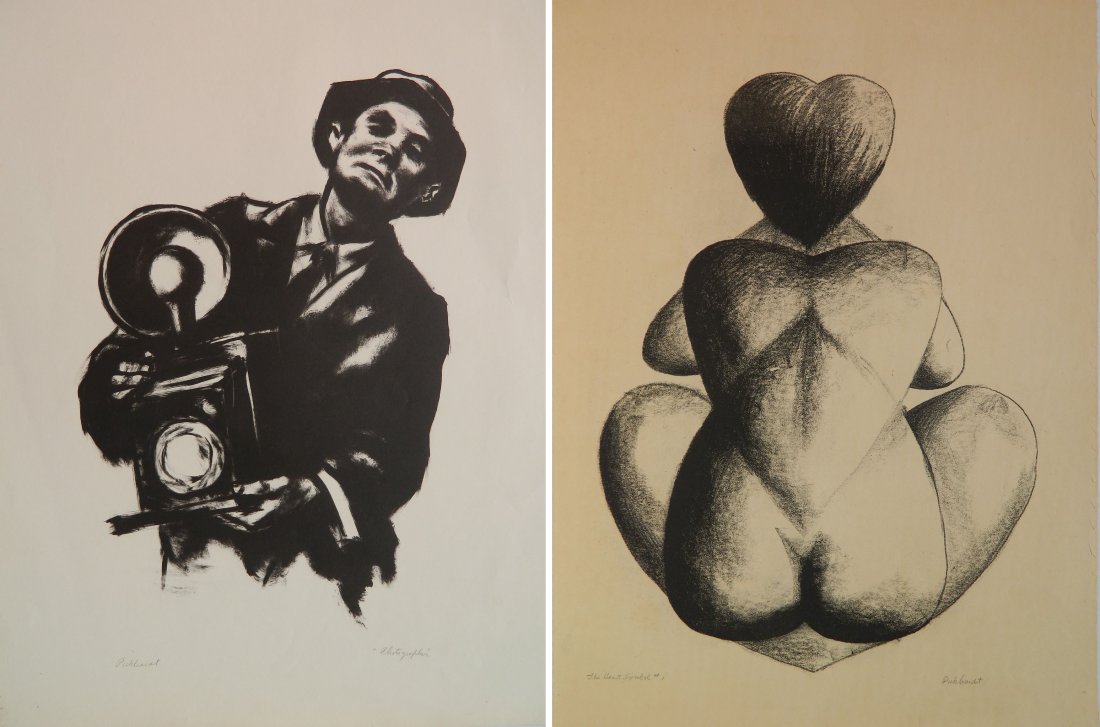 Carl Pickhardt 2 lithographs (1 of 7)