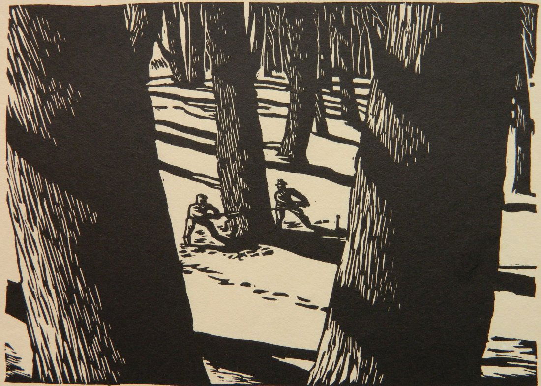Walter D. Richards woodcut (1 of 4)